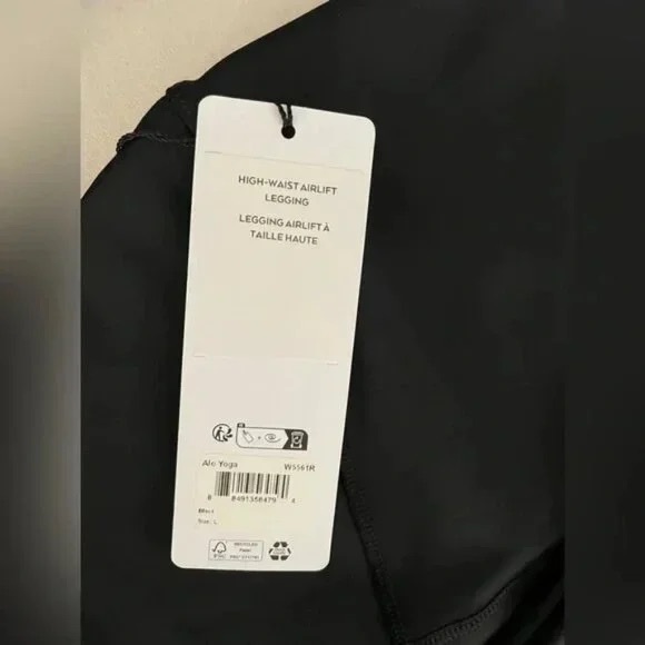 Alo High Waist Airlift Legging Size Large NWT Blackj - Picture 5 of 5